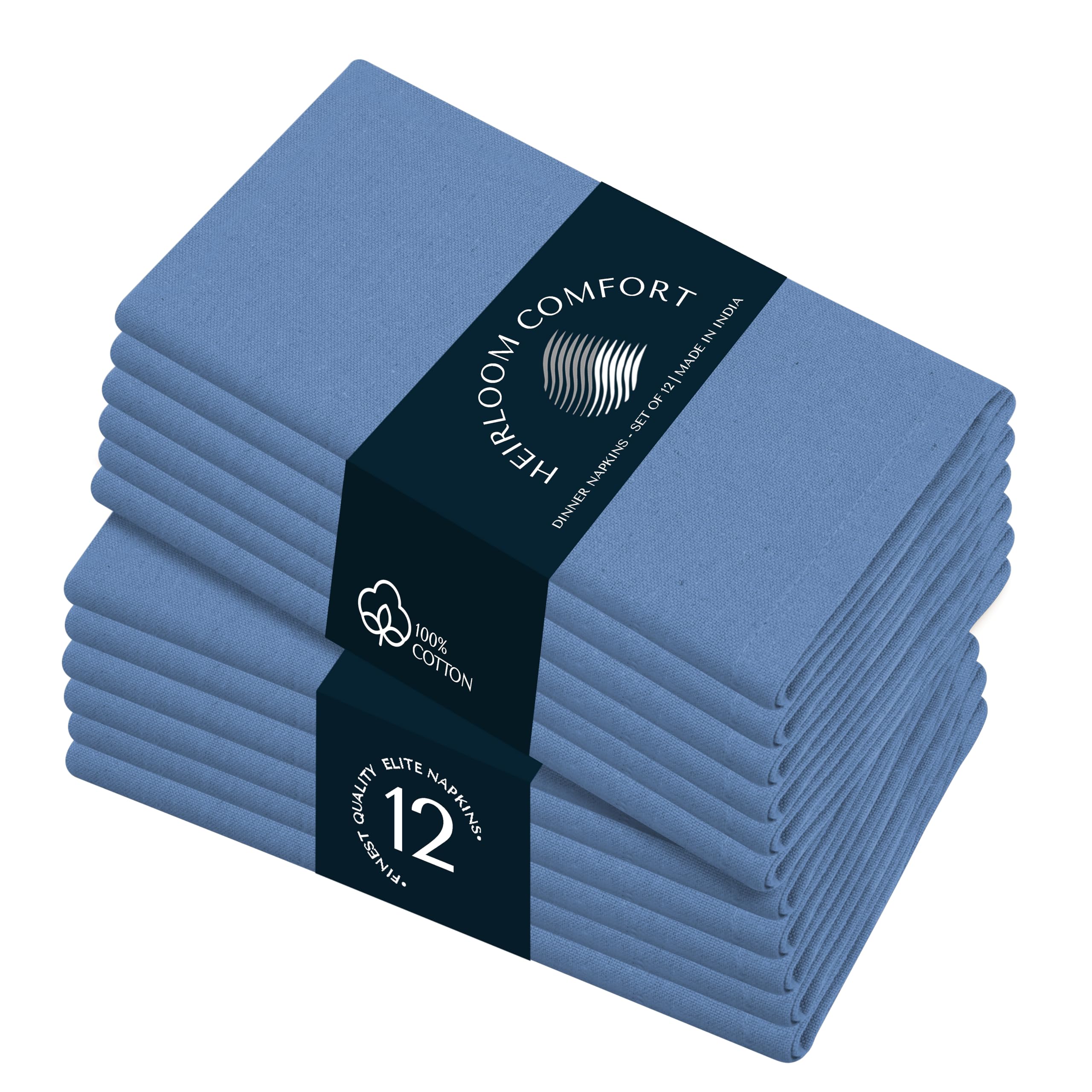 Serviettes lavables en coton bleu pour en finir avec le papier jetable