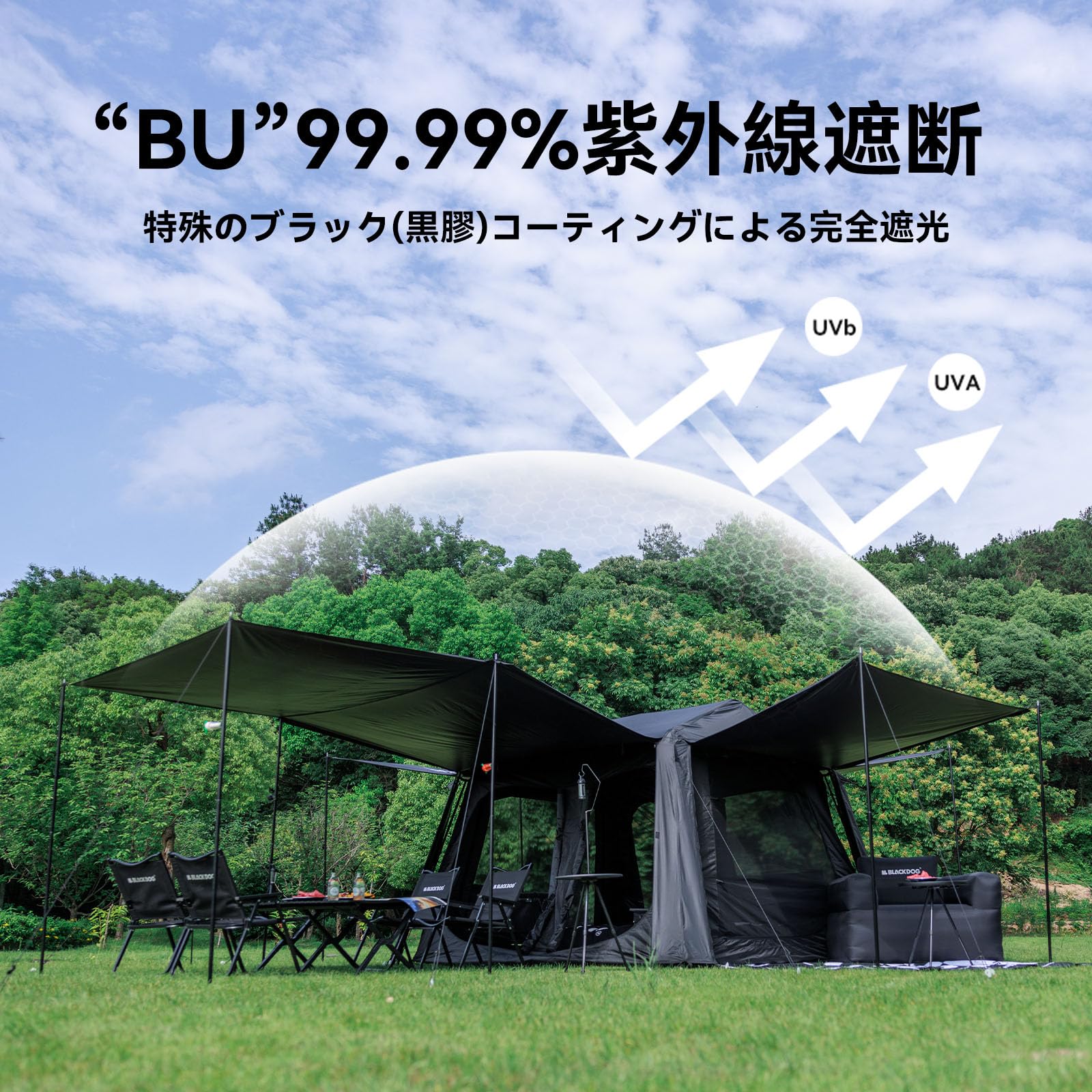 Amazon.co.jp: 【公式】BLACKDOG ワンタッチ テント 星追い5.9 大型 2