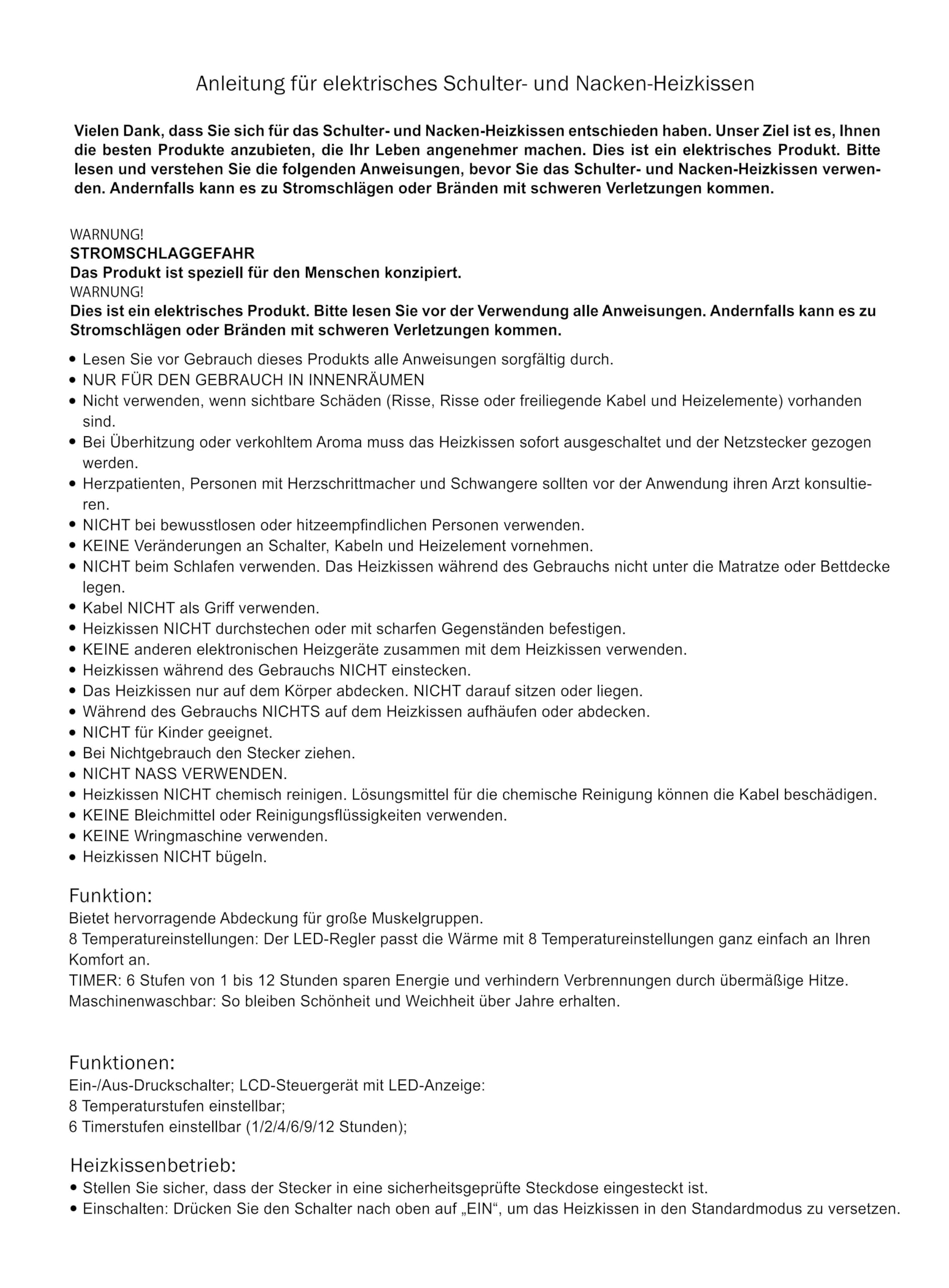 Wndy's Dream Heizkissen für Nacken Wärmekissen Beheiztes Nackenwickel zur Schmerzlinderung, Muskelverspannungen, Nacken- und Schulterwärmer