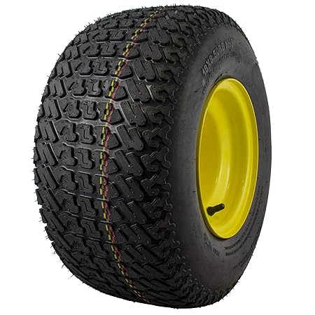 MARASTAR 21428 Radial 18x8.50-8 Rear Tire on Wheel for John Deere Riding Mowers, Black