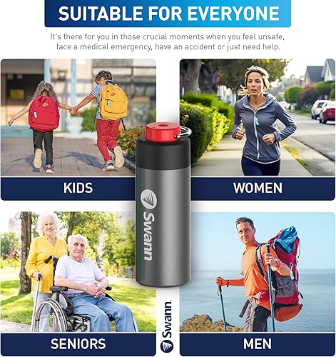 Miniatura 4 de Swann ActiveResponse - Alarma de seguridad personal móvil, sirena de emergencia de 110 dB con alertas SMS y conectividad móvil, batería de larga