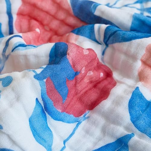 Vista 18 de J-pinno Manta reversible de muselina de estrellas y luna brillante, 100% algodón, 6 capas, manta suave y cálida, para sofá y niños pequeños, sábana