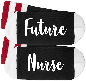 Socks for Nursing School Students, Future Nurse Novelty Socks Gifts for Nursing School Students, Favors for Birthday, Christmas, Thanksgiving, International Nurses Day, etc. 084