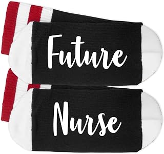 Socks for Nursing School Students, ‘Future Nurse’ Novelty Socks Gifts for Nursing School Students, Favors for Birthday, Christmas, Thanksgiving, International Nurse’s Day, etc. (084)