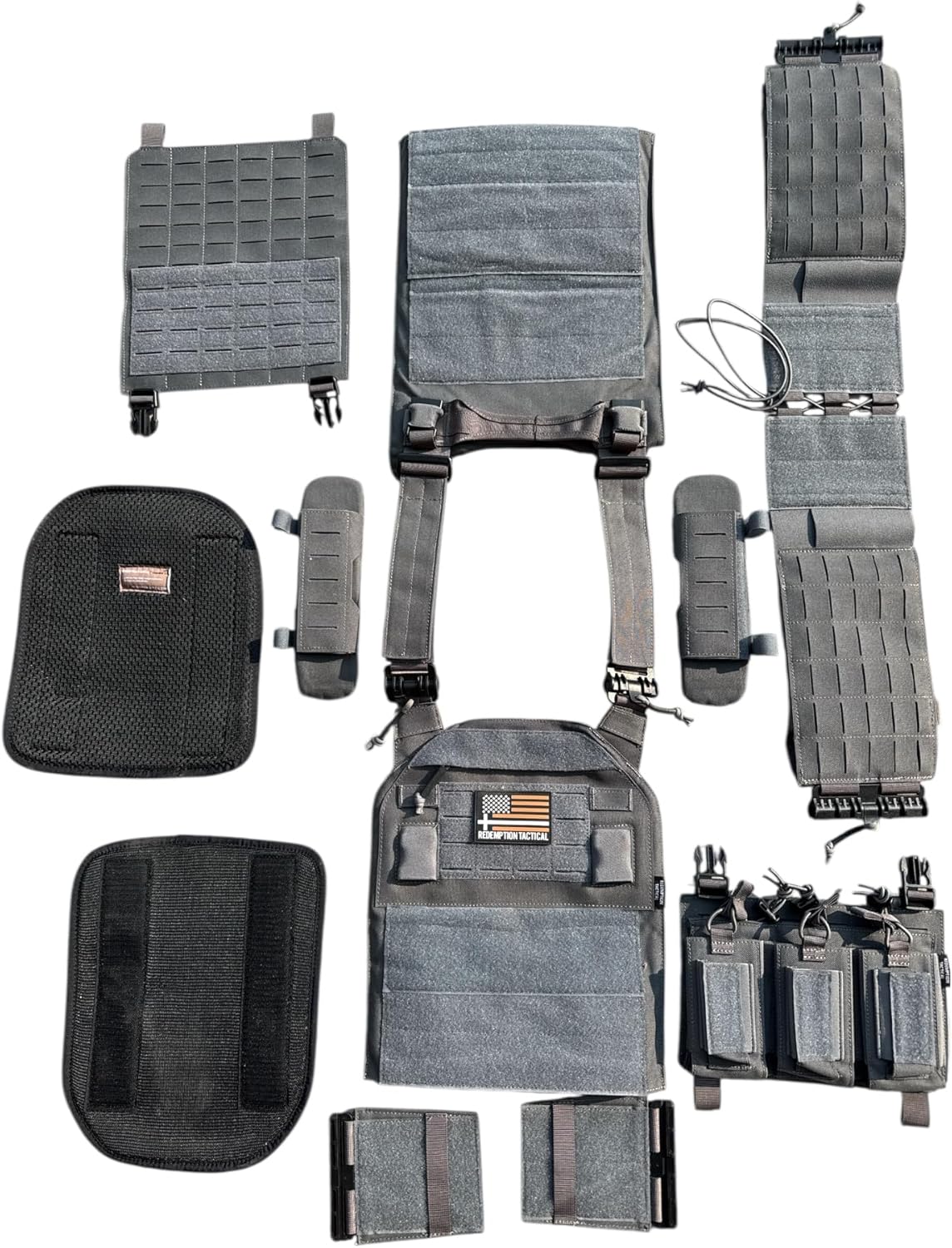 Redemption Crusader 2.0 Molle Quick Release Buckles Airsoft Vest With Adjustable Size Sides And Triple Pouch - Image 4