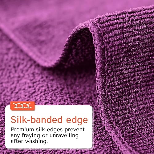 Miniatura 5 de TASALON Toalla de microfibra para el cabello, paquete de 10, toallas de peluquería, toallas de microfibra de secado rápido, toalla de microfibra