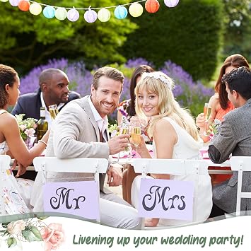 Maxdot 220 Pieces Wedding Supplies Bridal Shower Game Set 5 Sets (40 Cards Each) Wedding Cards and 20 Pieces Pencils Printed Words Editable Bride Groom Bachelorette Engagement Supplies (Flowers)