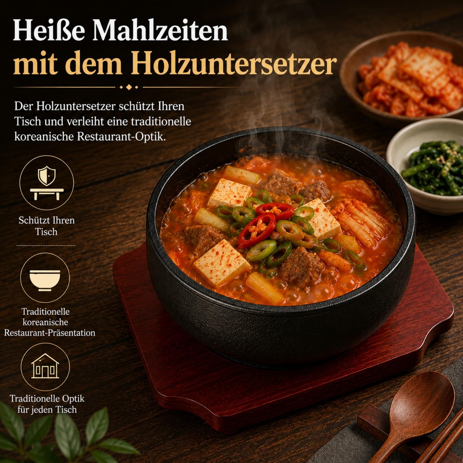 XICHENGSHIDAI Dolsot-Bibimbap-Schüssel aus Gusseisen, 900 ml