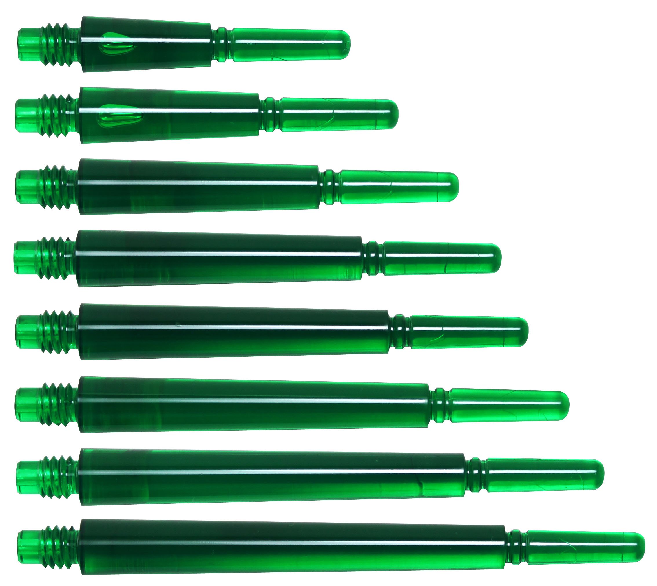 1 x Set Cosmo Dart Stems Shafts Clear Green Normal Locked Size 8
