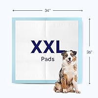 Vista 7 de Almohadillas para cachorros, almohadillas desechables para entrenamiento de mascotas, de 34" x 36" [100 unidades], para razas extragrandes, a prueba