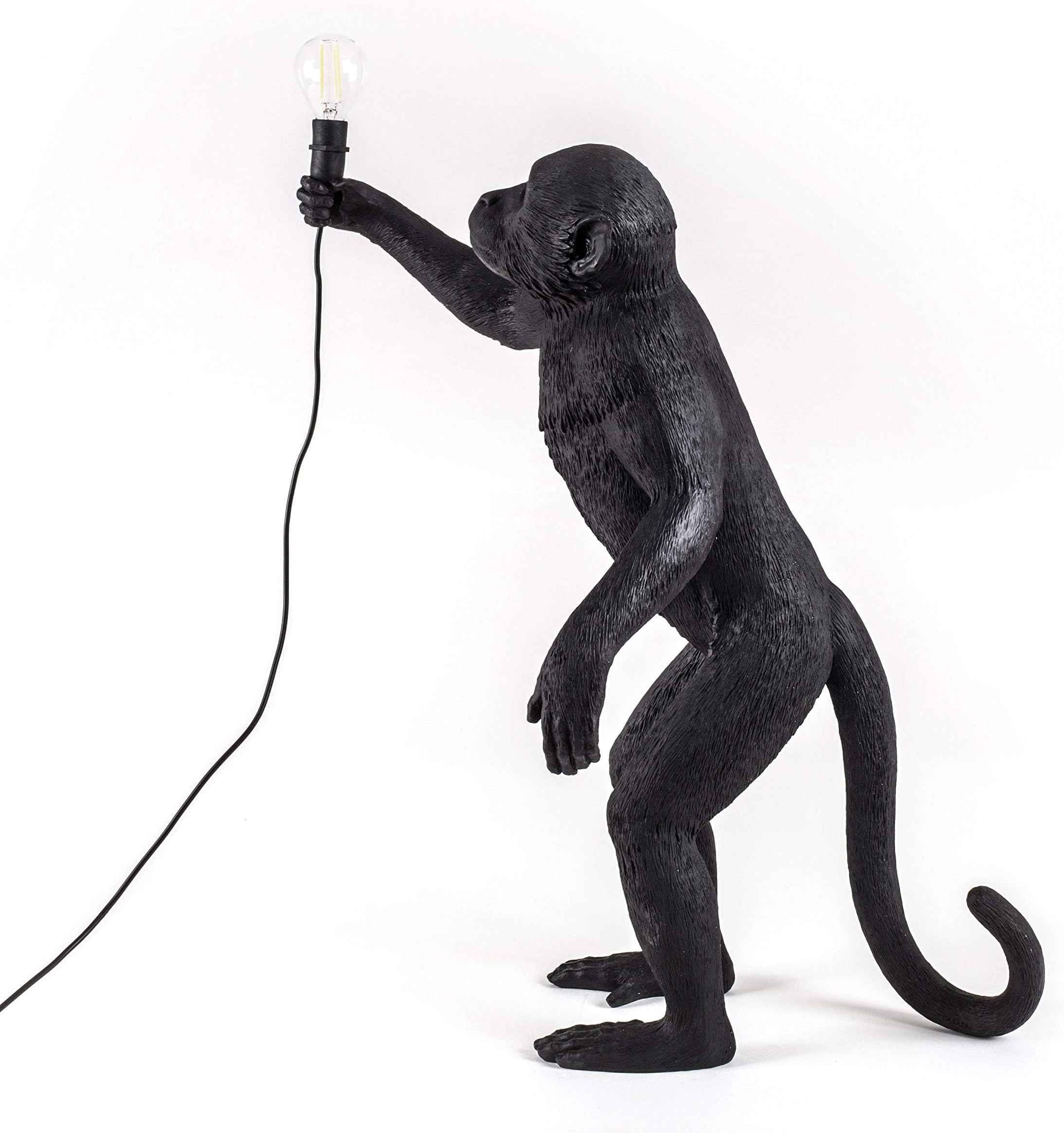 Seletti Monkey Lamp Monkey-shaped lamp Black Standing