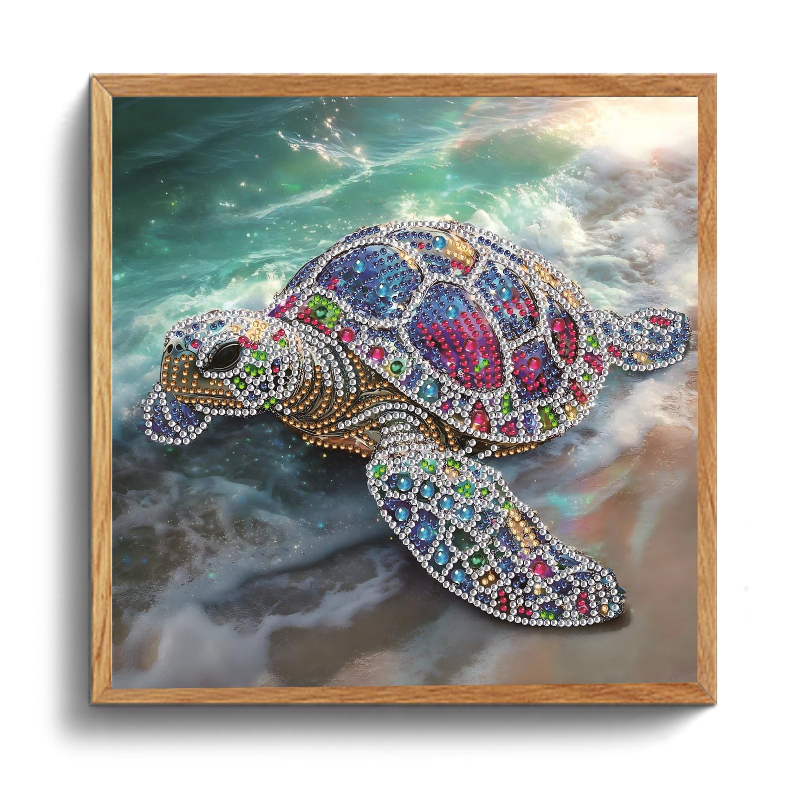 Beach Special Shaped 5D DIY Partial Drill Diamond Painting Kits Diamonds Paintings Gem Art Crystal Diamond Art 30x30cm