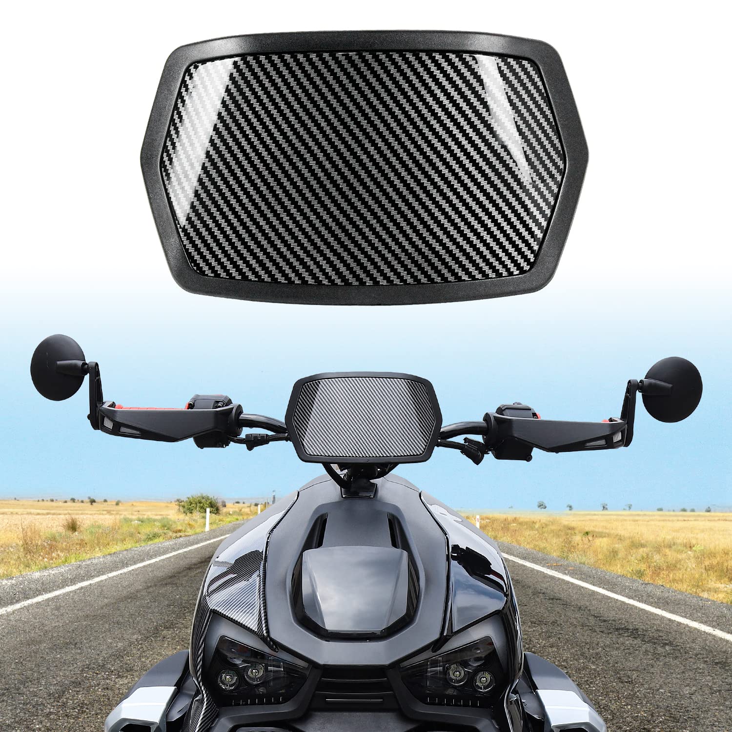 CPOWACE Carbon Fiber Gauge Spoiler Kit For Can Am Ryker - ABS Plastic Replacement Accessory