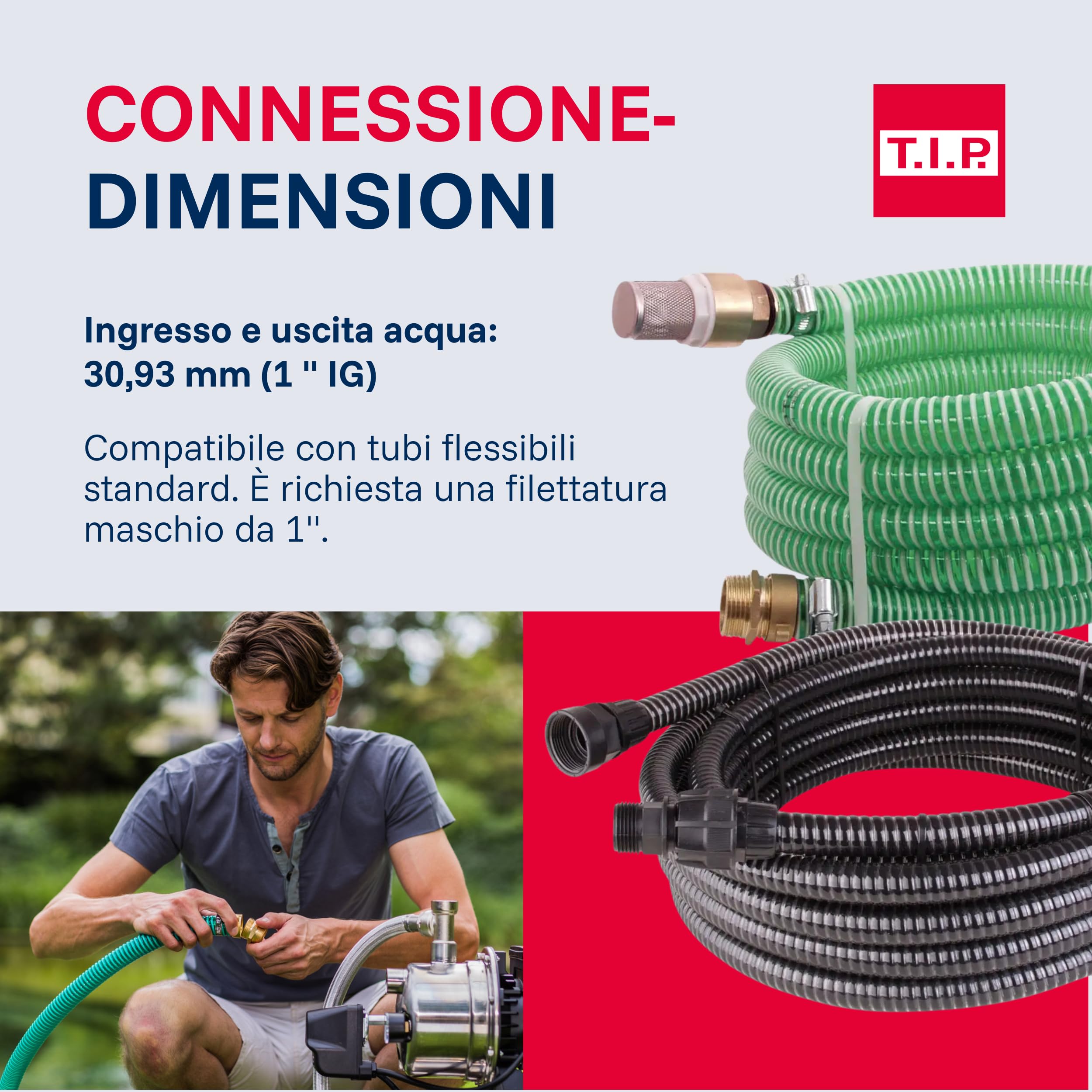 T.I.P. 31140 HWW 4500 Inox Sistema idrico Domestico Argento, (L x P x A) 480 x 280 x 560 mm