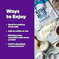 Vista 4 de Meyenberg Leche de cabra en polvo sin grasa, bolsa de 12 onzas, Kosher, sin gluten, vitaminas A y D, paquete de 6