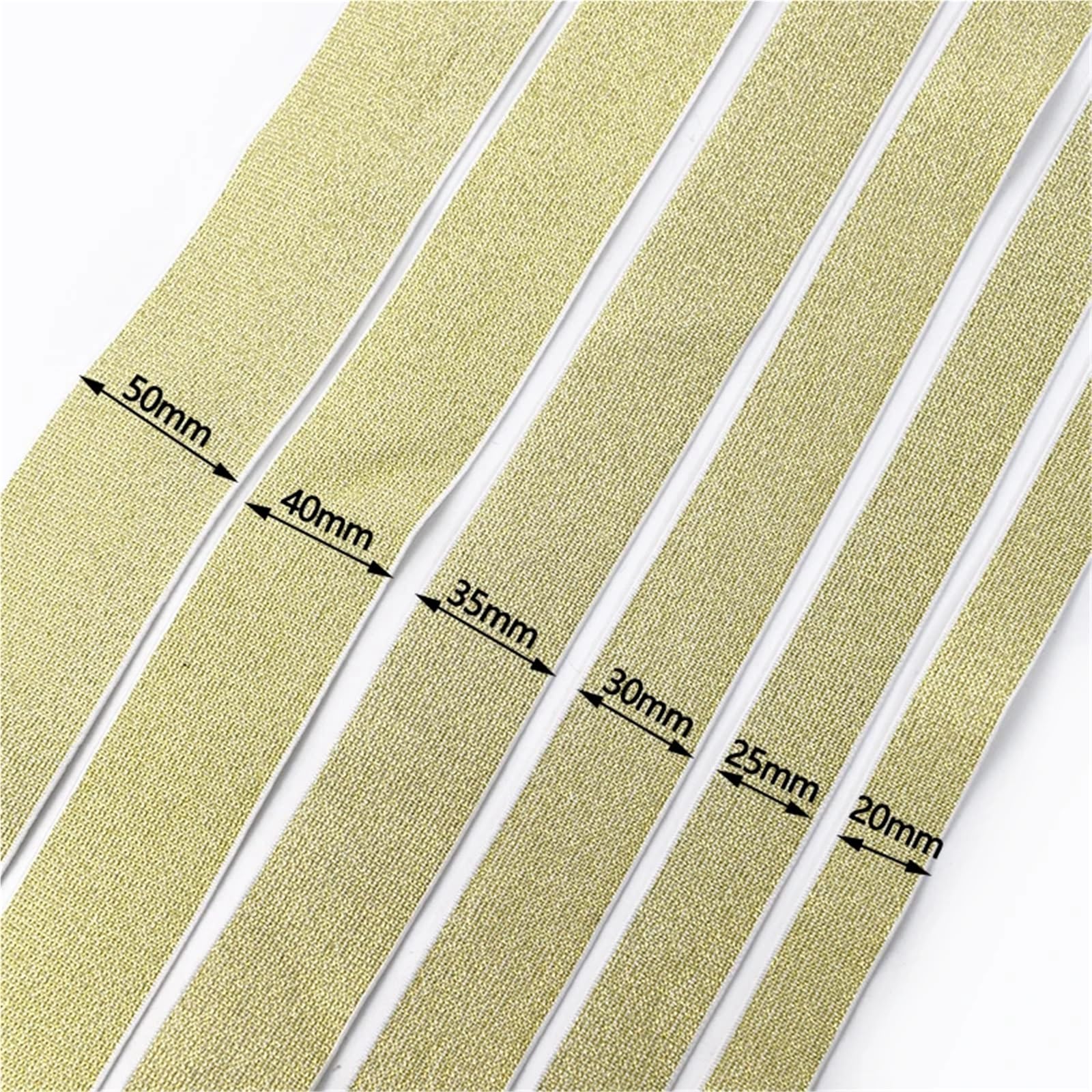 Cucire Gli Elastici 5/10M 10-50mm Fascia Elastica Glitterata for Cucire Elastici for Indumenti, Pantaloni, Cinture, Nastri, Accessori Fai da Te(WhiteSilver,10Meters,30mm)