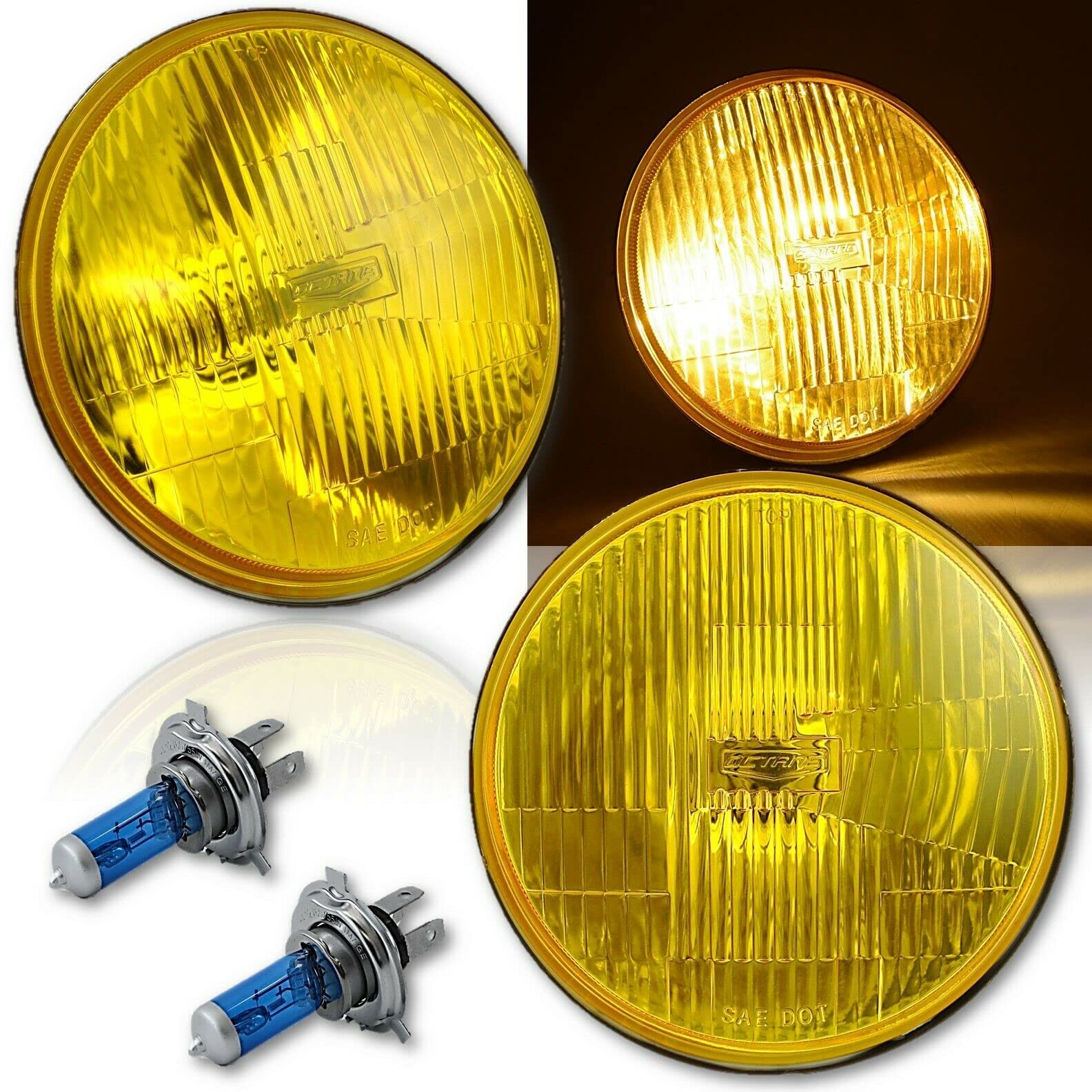 Amazon.com: Octane Lighting 7 Inch H6024/6014 Yellow Amber Stock