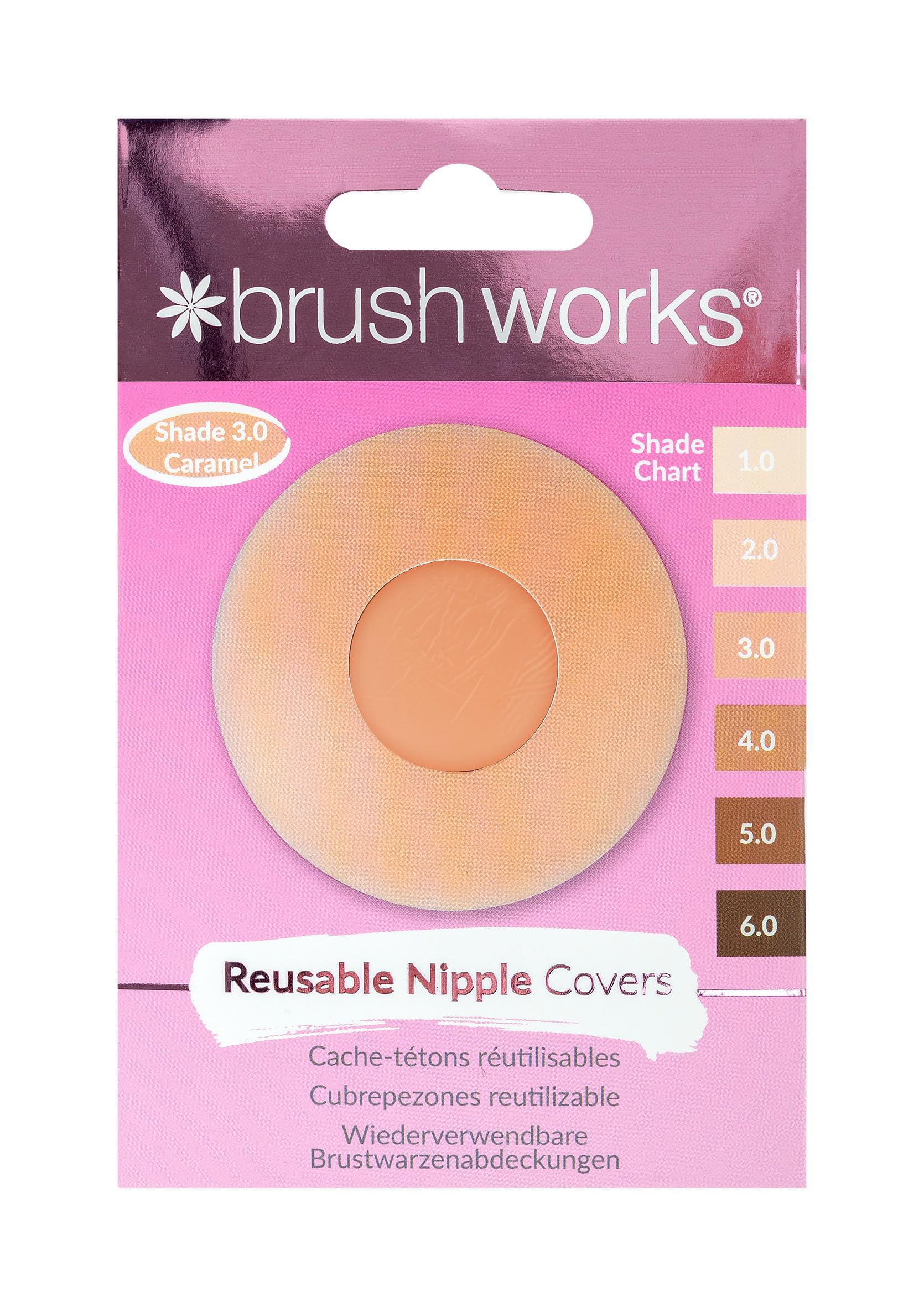 Brushworks Silicone Nipple Covers Shade 3.0 - Caramel