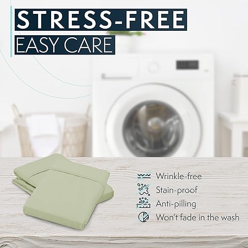 Vista 31 de 2 piezas con conjunto de fundas de almohada colección HC, 1500 hilos contados de calidad egipcia (muchos tamaños y colores)., Microfibra, Marrón