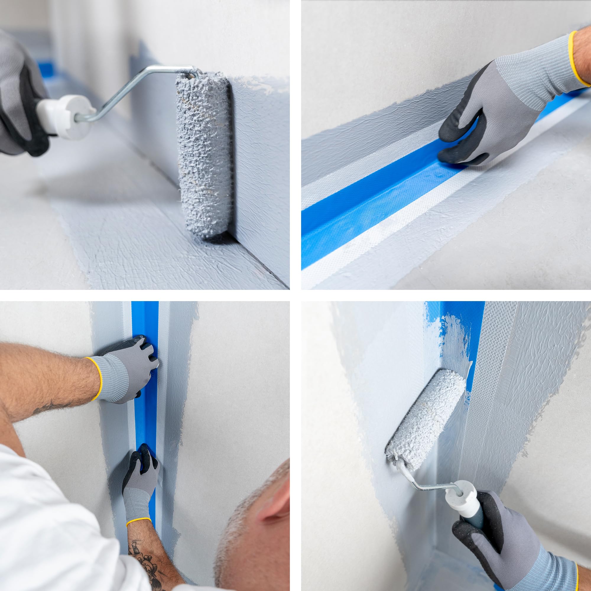 Isolbau Dichtband P2 Blau - 200 m Abdichtband Wasserdichtes Dichtungsband für Sanitär, Dusche, Bad, Fliesen, Balkon und Terrasse, Abdichtung für Innen- & Außenbereich - 120 mm