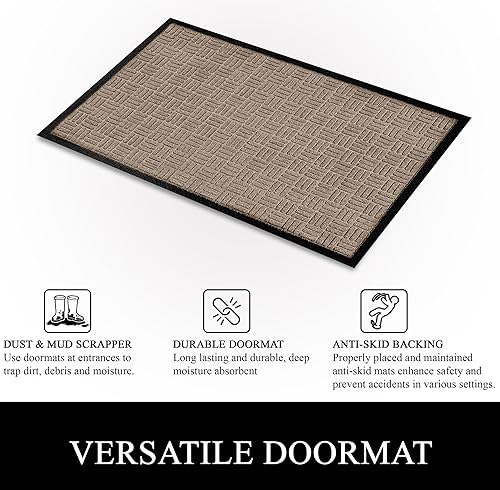 Miniatura 7 de A1HC - Tapete para interiores y exteriores, tapetes de bienvenida para entrada delantera y trasera, tapetes de patio para puerta delantera, 24 x 36
