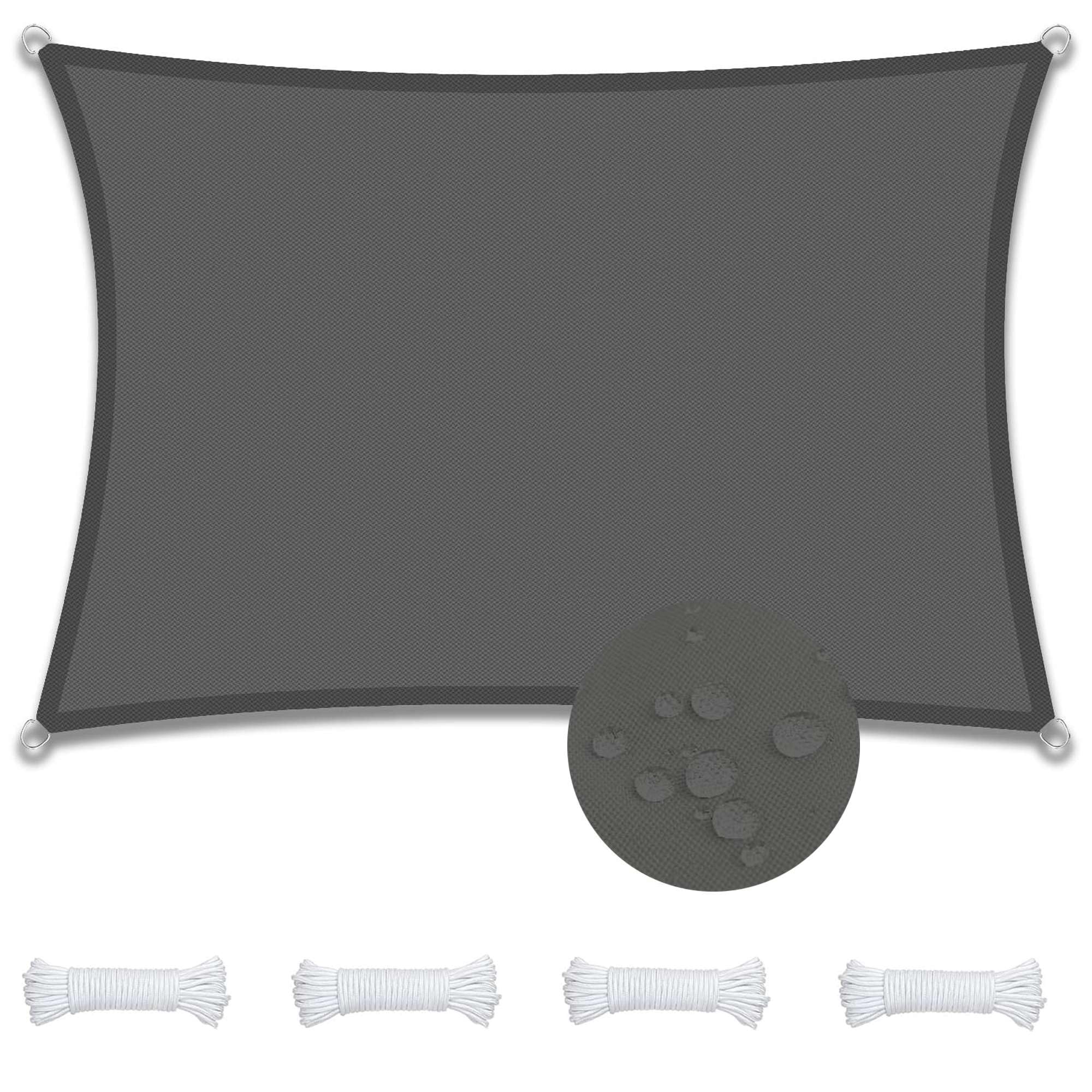 Voile d'ombrage rectangulaire 2x6m imperméable et anti-UV pour pergola et jardin