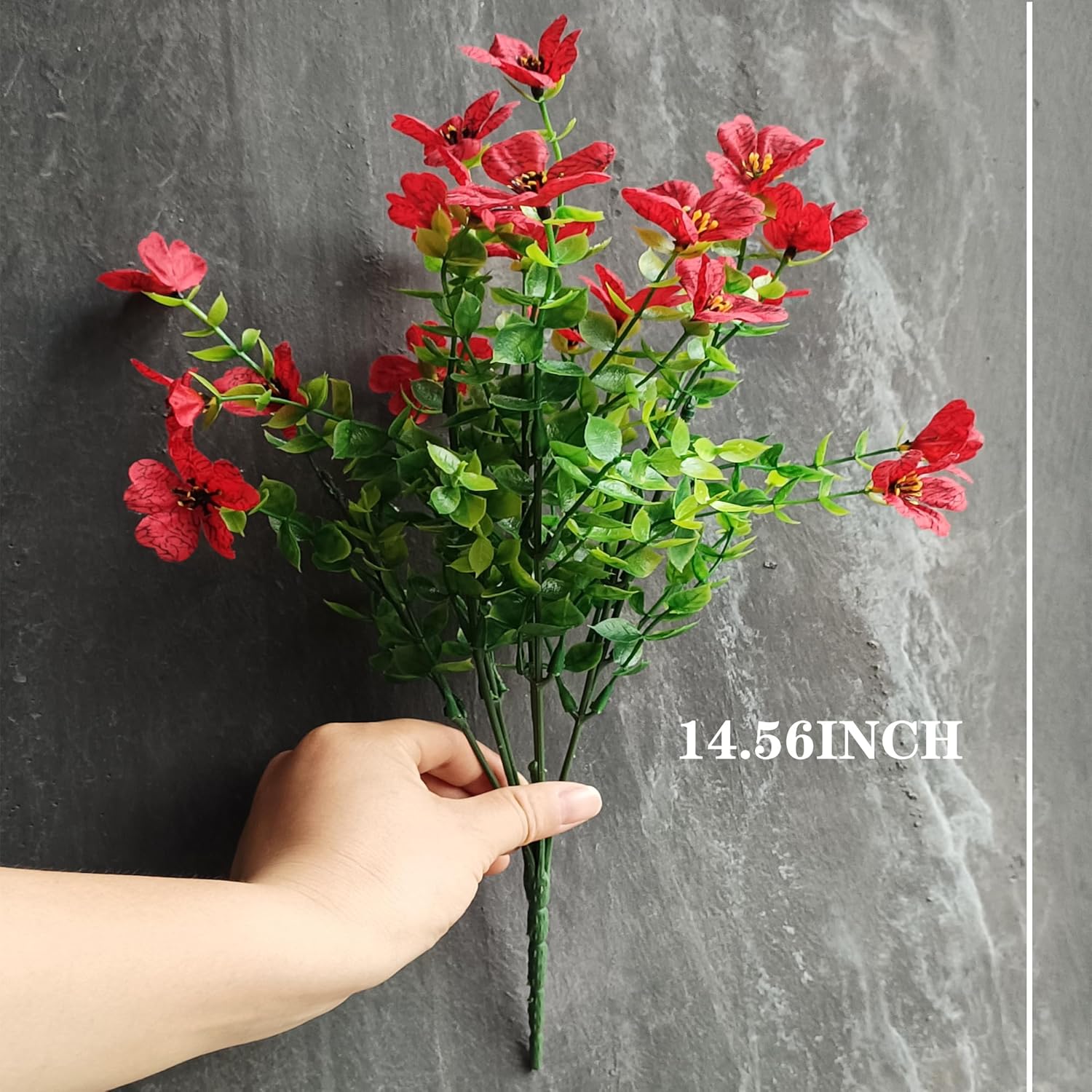 Artificial Flowers for Outdoors Fake Flower Spring Summer Garden Yard Porch Window Home Indoor Decor