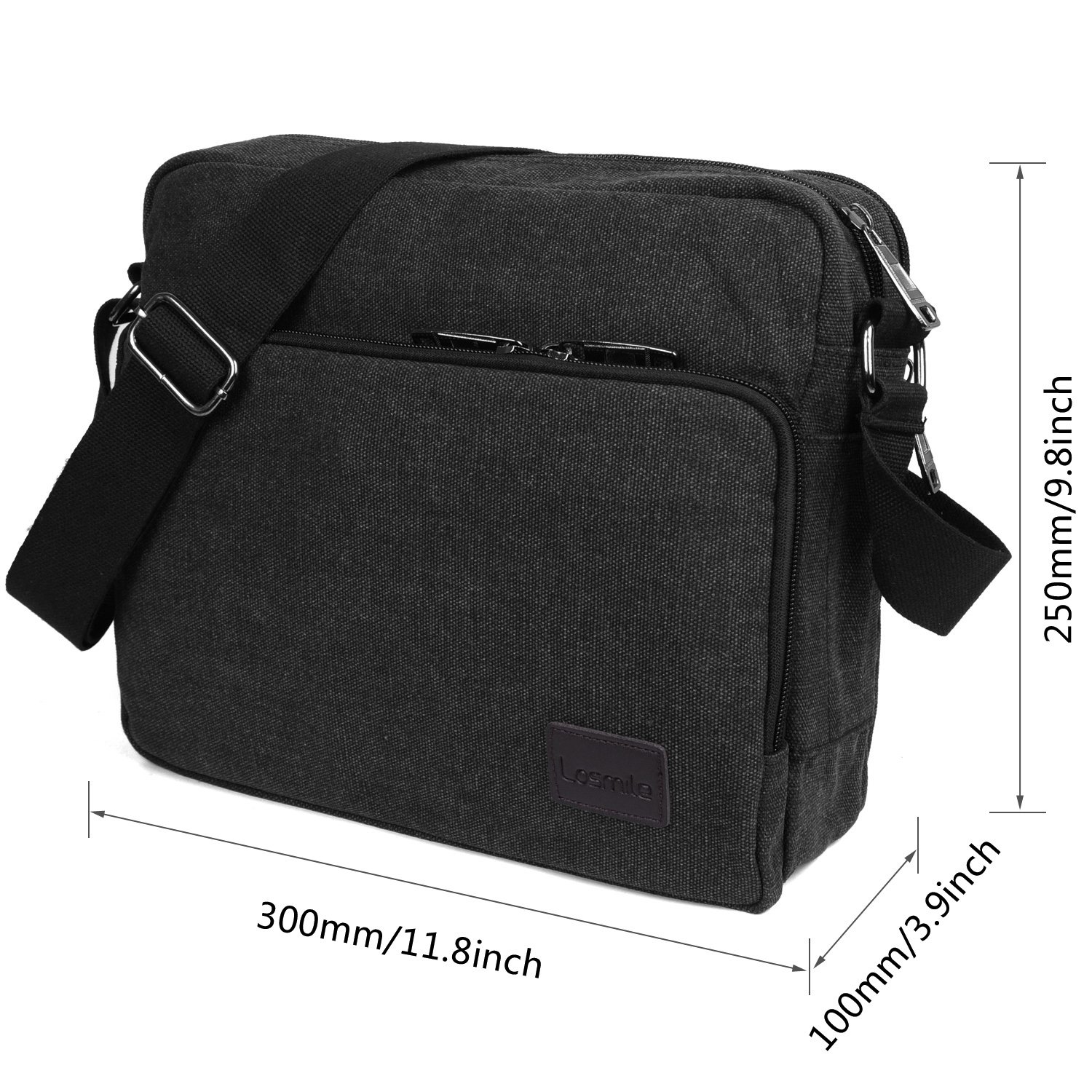 Borse a spalla,LOSMILE Uomo Messaggero Sacchetto di Tela Casual Spalla per Lavoro, a Scuola, Uso Quotidiano.