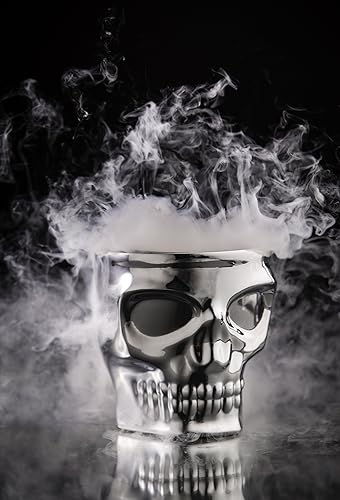 Miniatura 5 de Kruzer Kustom Kaddy posavasos para motocicleta con diseño de calavera, cromado