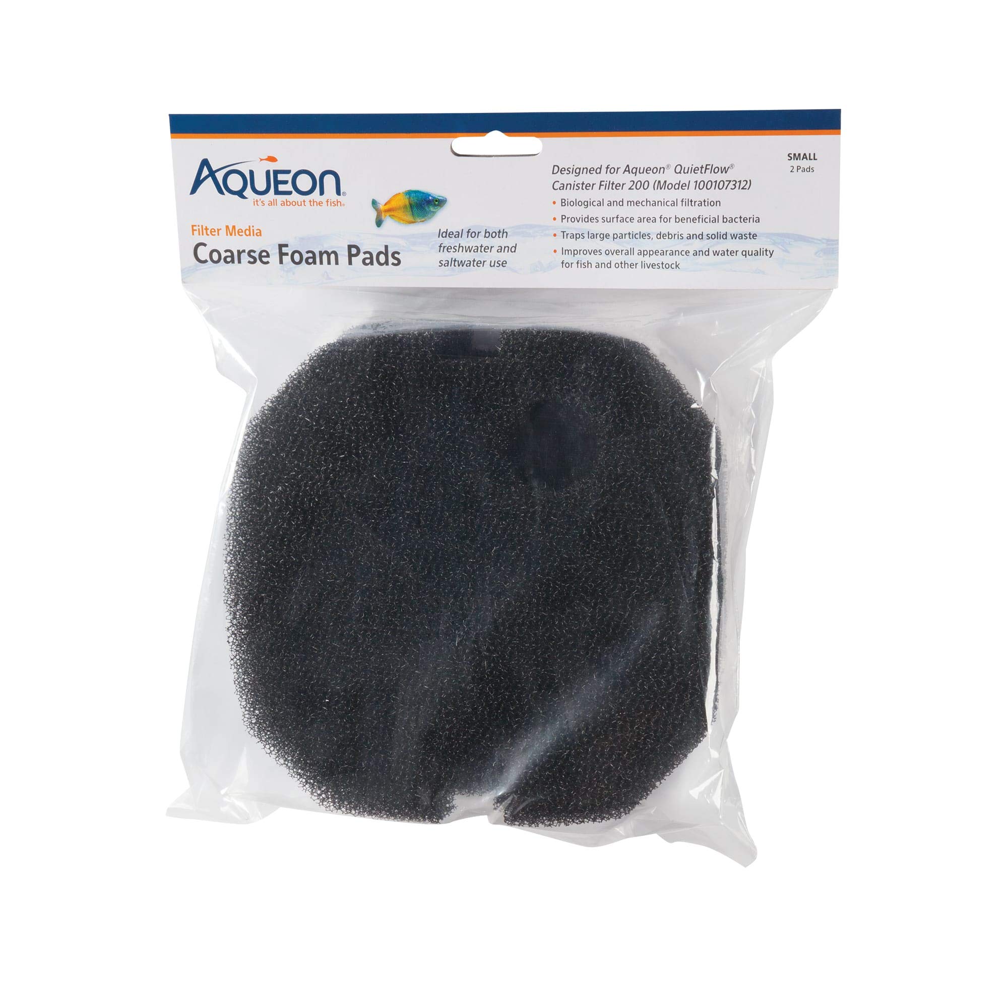 Aqueon QuietFlow Lot de 2 coussinets en mousse grossière Taille S