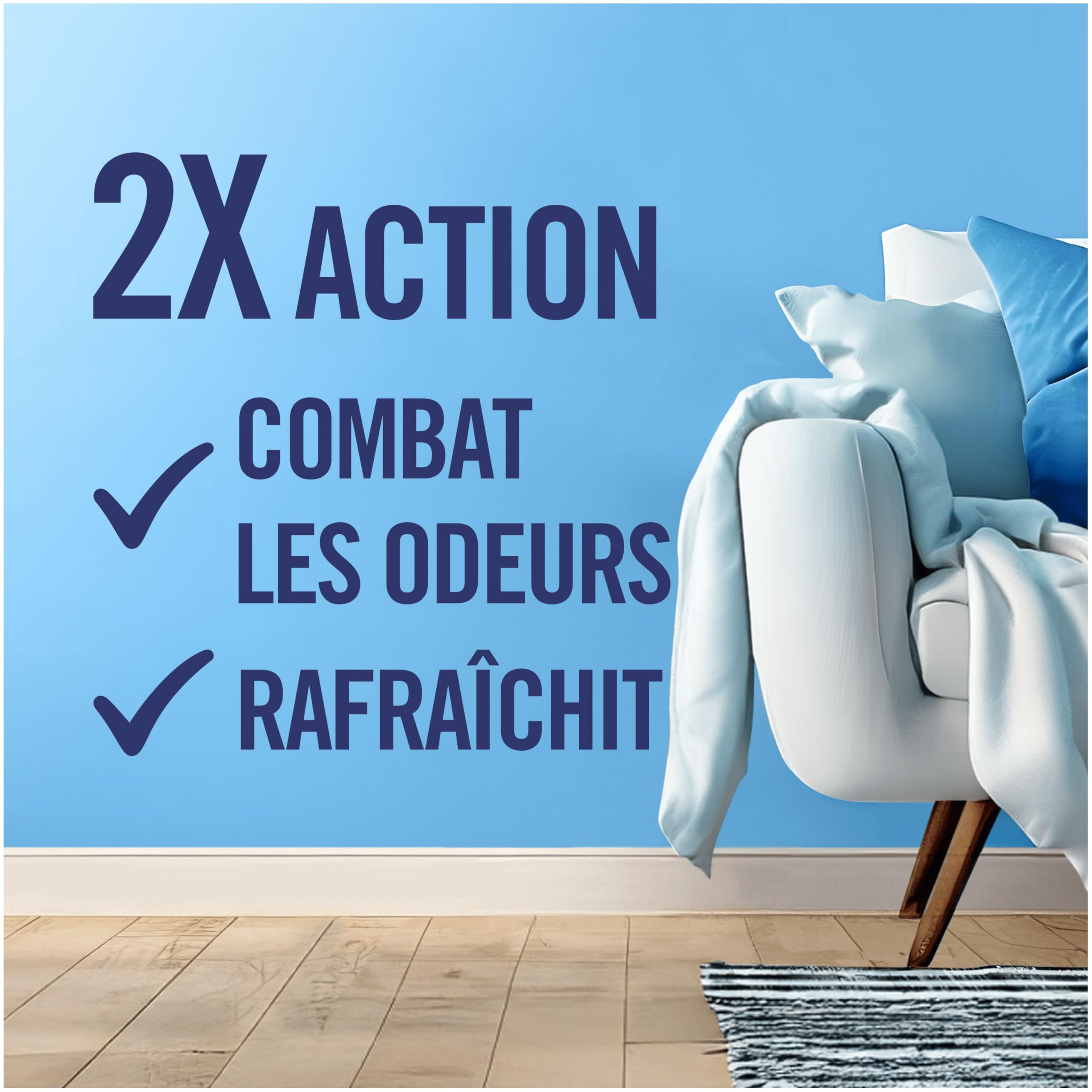 Febreze Spray Désodorisant Textile (500ml x8), Agrumes et Verveine Blanche de Lenor, Combat Les Odeurs Emprisonnées Dans Les Tissus, Laisse Un Parfum Frais