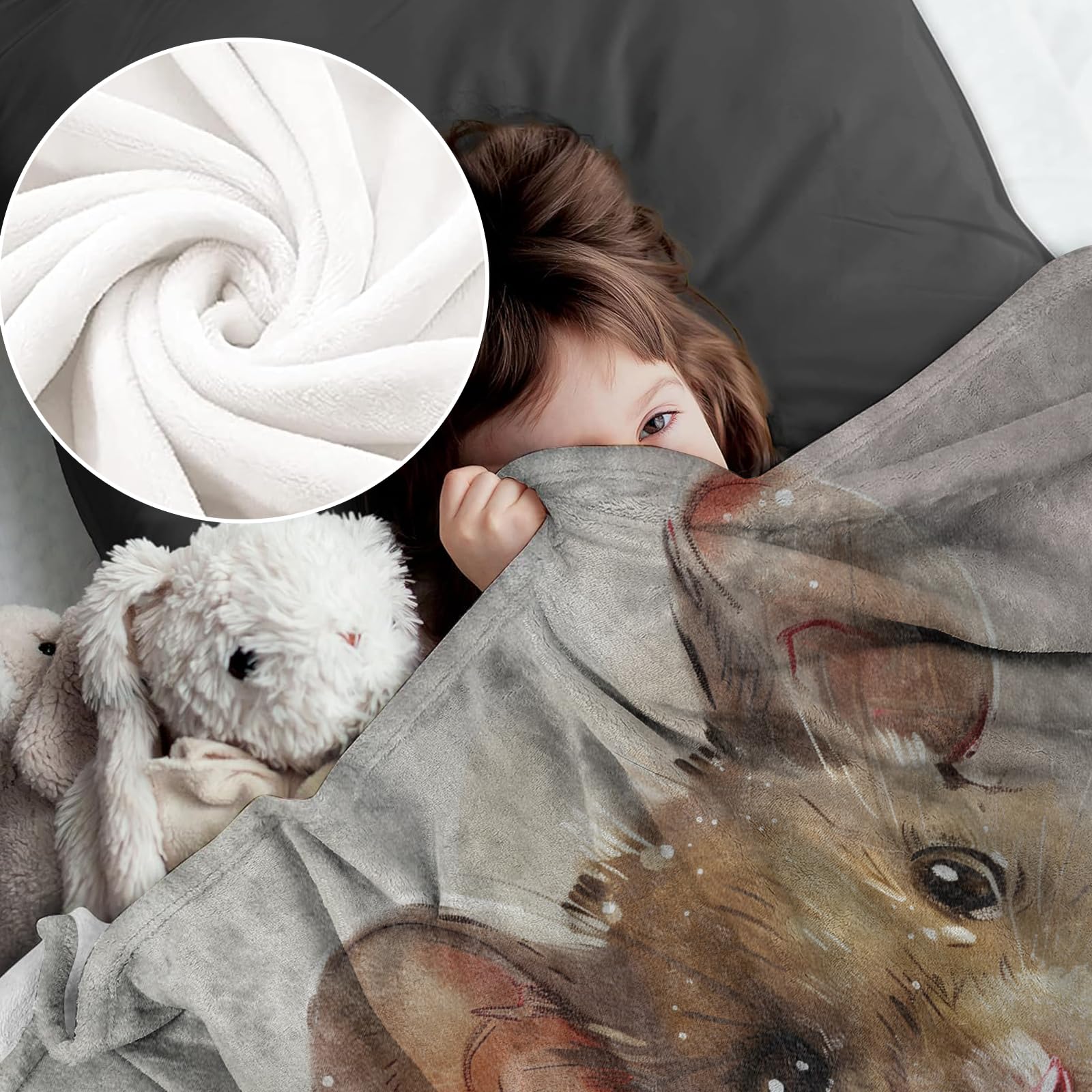 Rat Blanket for Kids Adults, Flannel Rat Blankets Gifts, Rat Throw