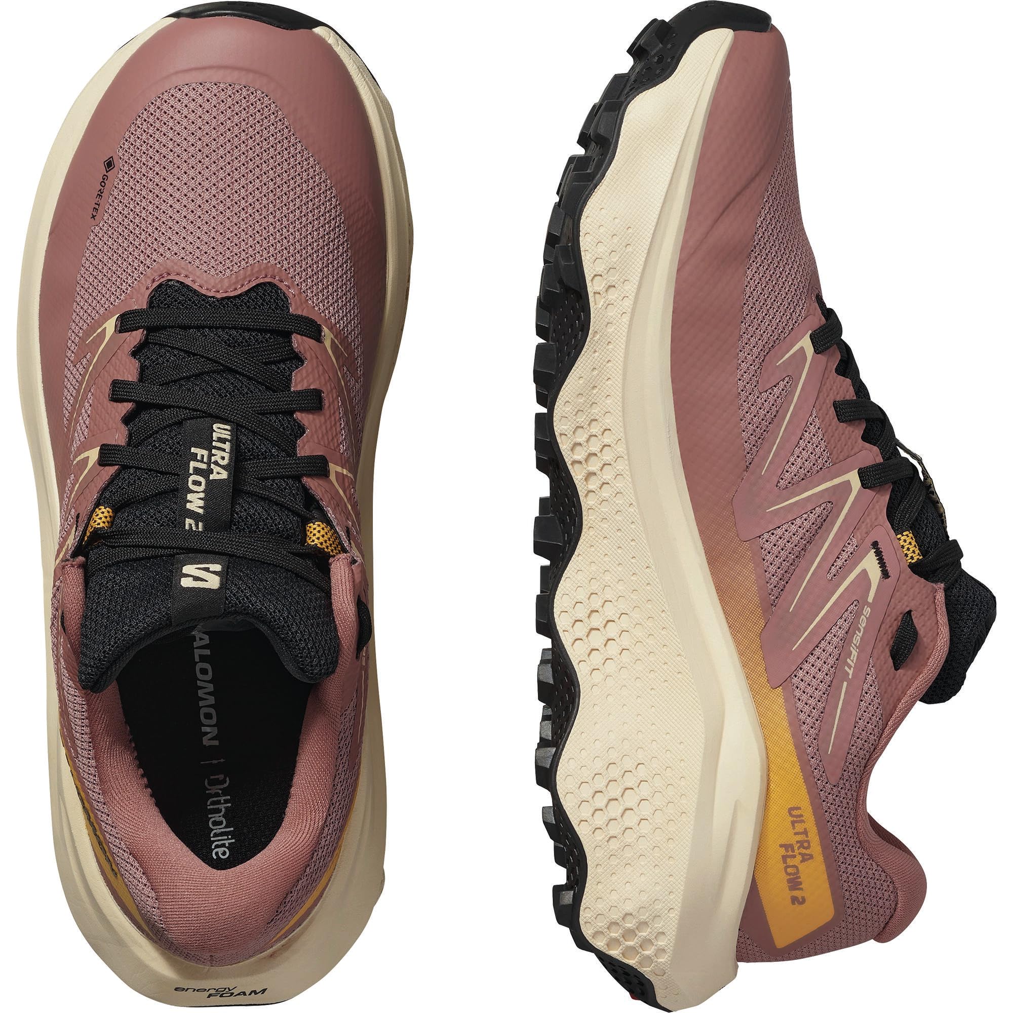 Salomon Ultra Flow Gore-Tex Impermeables Zapatillas de Senderismo, Mujer
