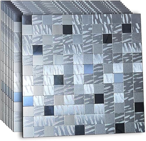 WEIMEISC 10 hojas de azulejos para salpicaduras de cocina, azulejos autoadhesivos, para pegar en tocadores de baño, decoración de chimenea, mesa de