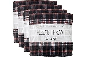Cozy Arkwright Soft Sherpa Plaid Throw Blankets (Pack of 24)