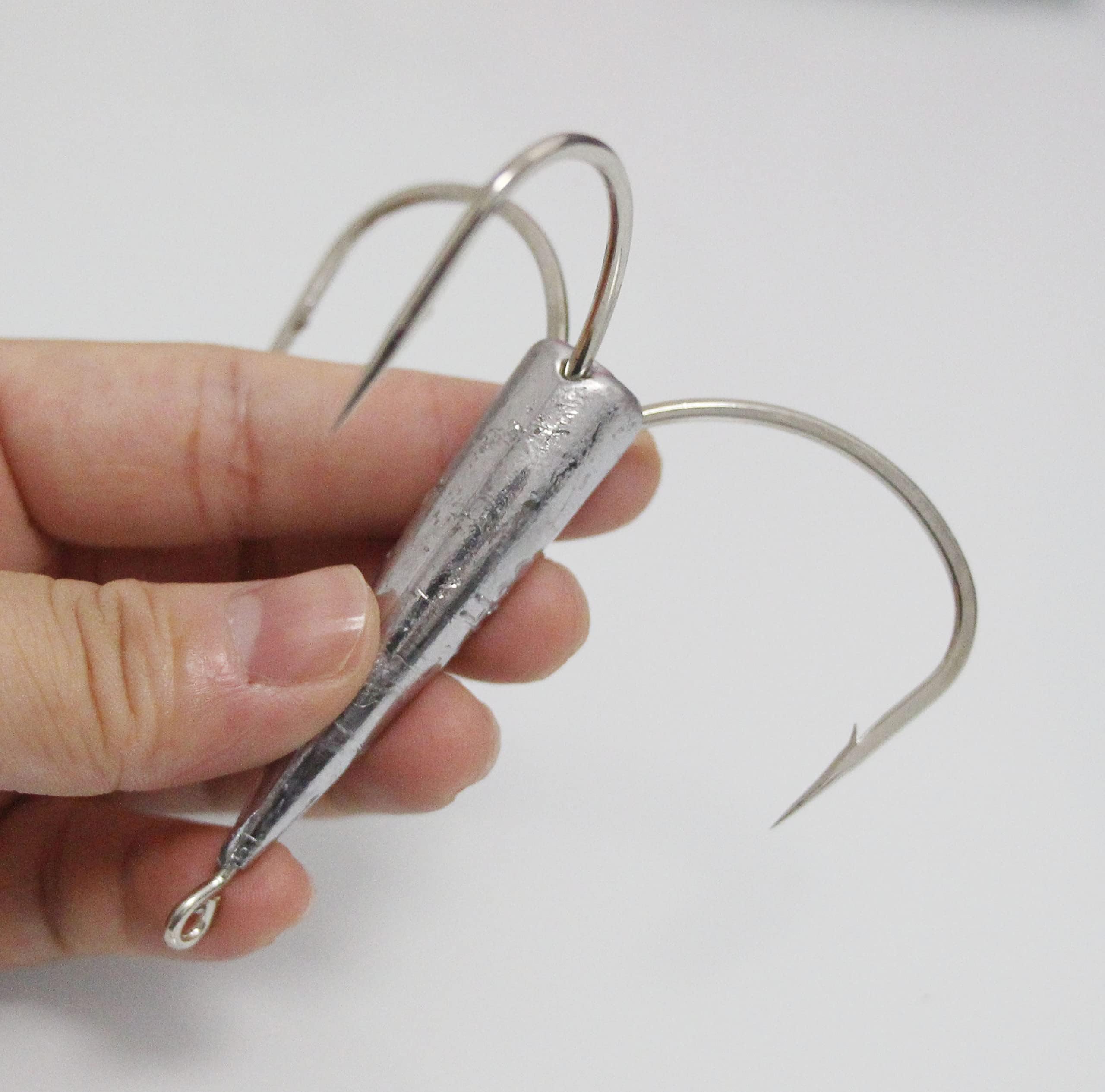 2pcs/Pack Snagging Weighted Treble Hooks Large Weighted Fishing Hooks 1.7oz 2.1oz 2.5oz