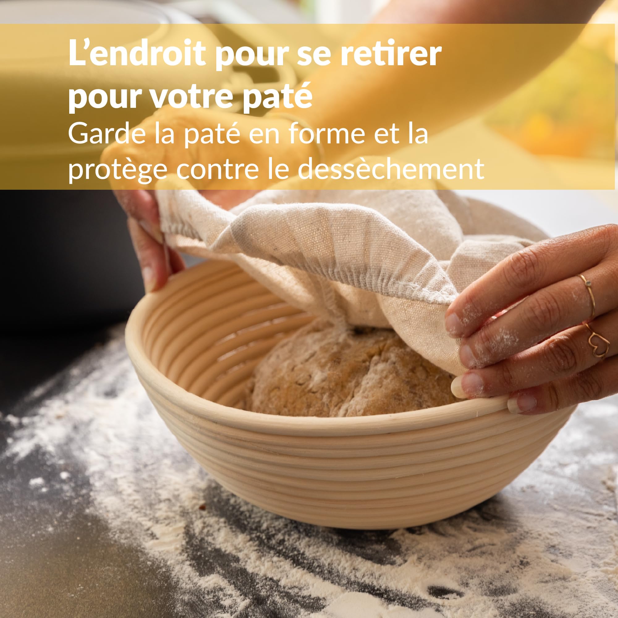 Chefarone Cocotte 2 en 1 avec un panier de fermentation - Marmite en fonte de 26 cm avec couvercle de 4,6 l compatible induction - Marmite en fonte avec double fonction pratique