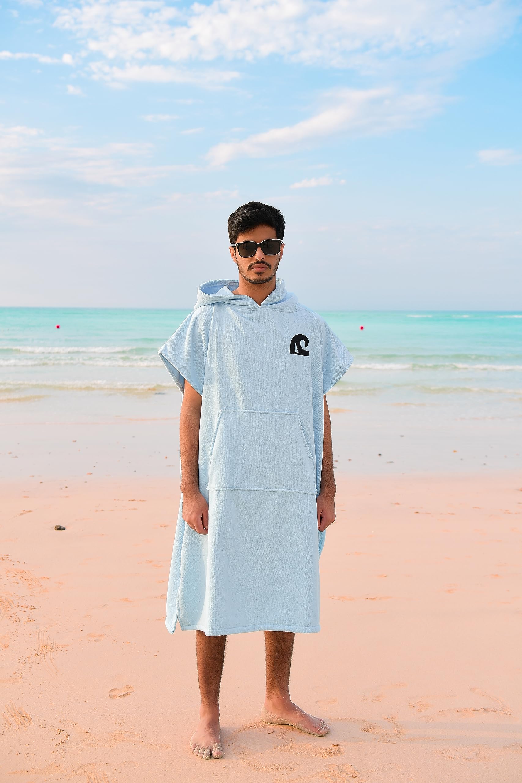 Golden WavesBeach Towels (Sky Blue)