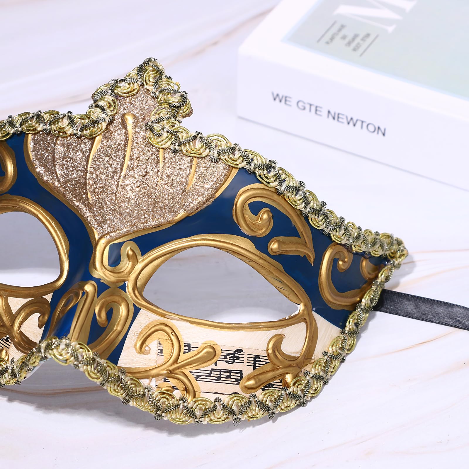 JewelryWe - Męska maska operowa, Wenecka maska karnawałowa, akcesoria do cosplayu Halloween Party