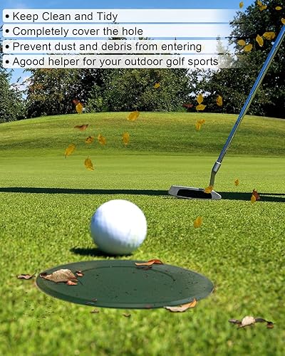 Miniatura 4 de 3 piezas de fundas para tazas de golf, cubierta de agujero de golf, impermeable, para poner copa verde, ayudas de entrenamiento de práctica de golf,
