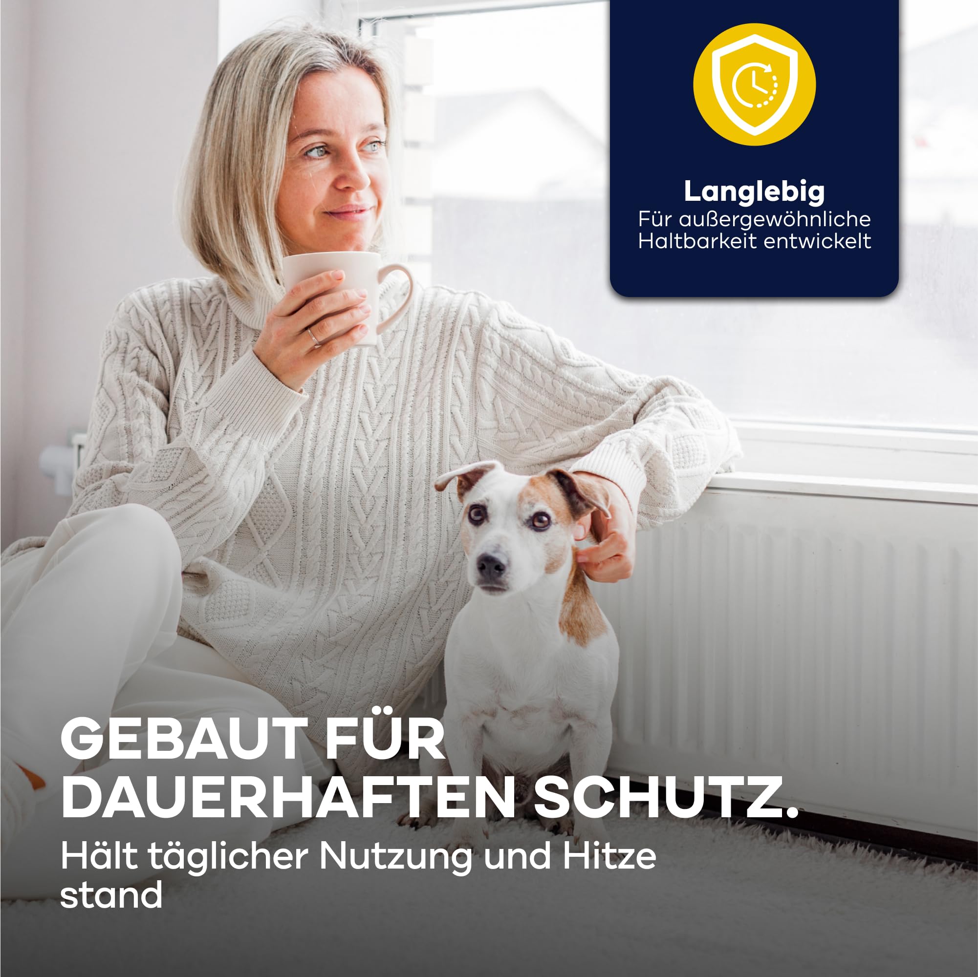 Plid® Heizkörperlack lösemittelhaltig Thermolack Metalllack Heizkörperfarbe Lack Farbe für heizkörperverkleidung schnelltrocknend 2in1 hitzebeständig 80 grad Glänzend Weiß2,25l