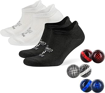 Balega Hidden Comfort No-show, Heel Tab, Running Socks & Sneakerballs for Men and Women 2 Pairs Socks + 6 Sneakerballs