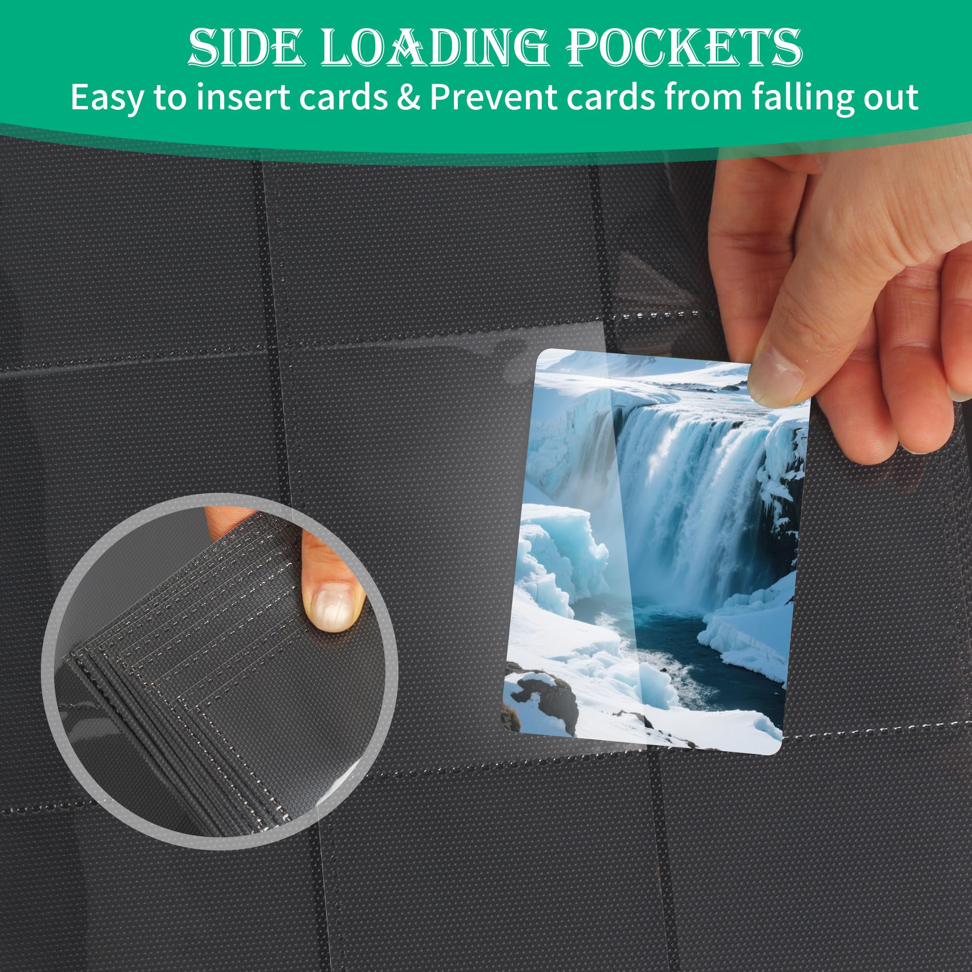 Raccoglitore Carte da Collezione di Giochi, Album Carte Collezionabili, Album Trasparente Impermeabile, per Pokémon, Yu-Gi-Oh, Mtg, Carte da Sport (360 Pockets)