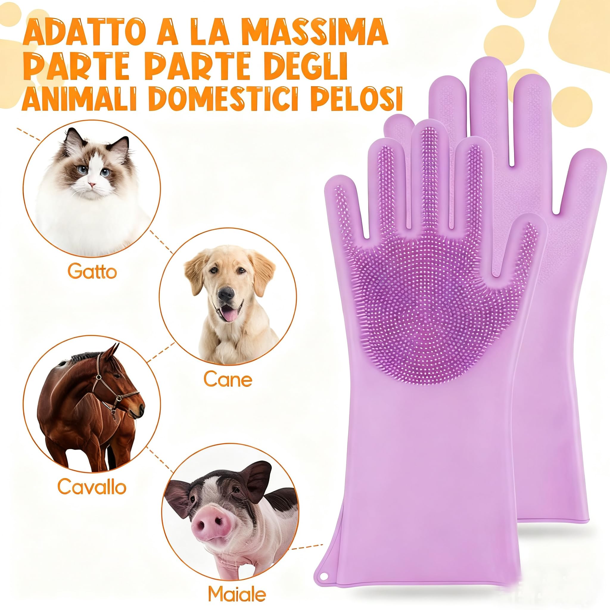 Guanti Per La Rimozione Dei Peli Di Animali Domestici 3 In 1 - Foto 7