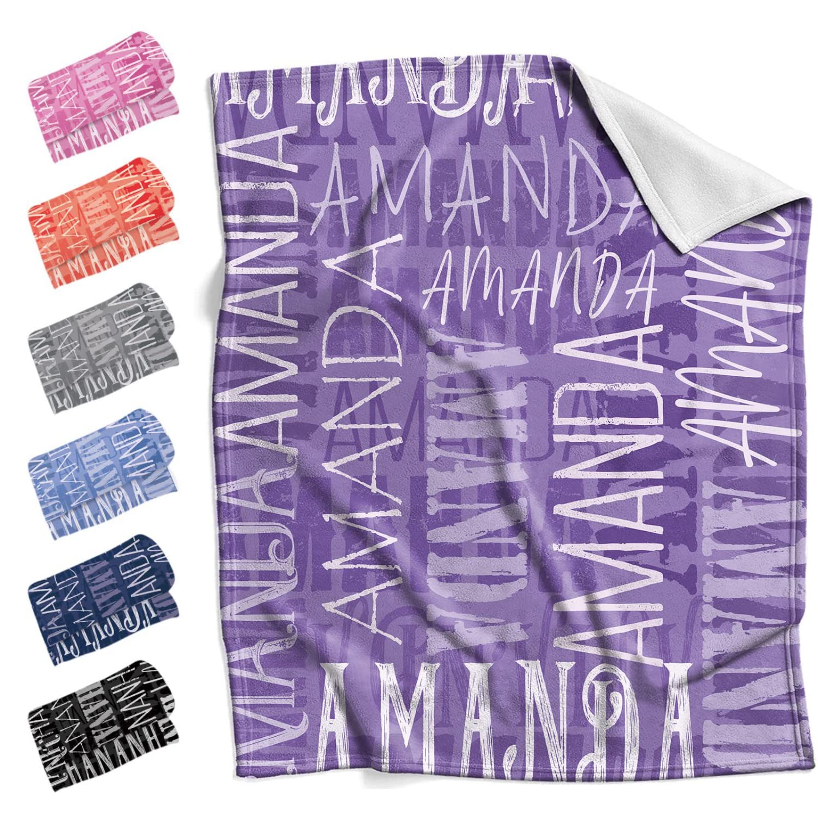 jfu Manta personalizada con nombre, mantas personalizadas para niños, mantas con nombre para niños, mantas y mantas personalizadas, mantas personalizadas para adultos, regalos personalizados (150 x