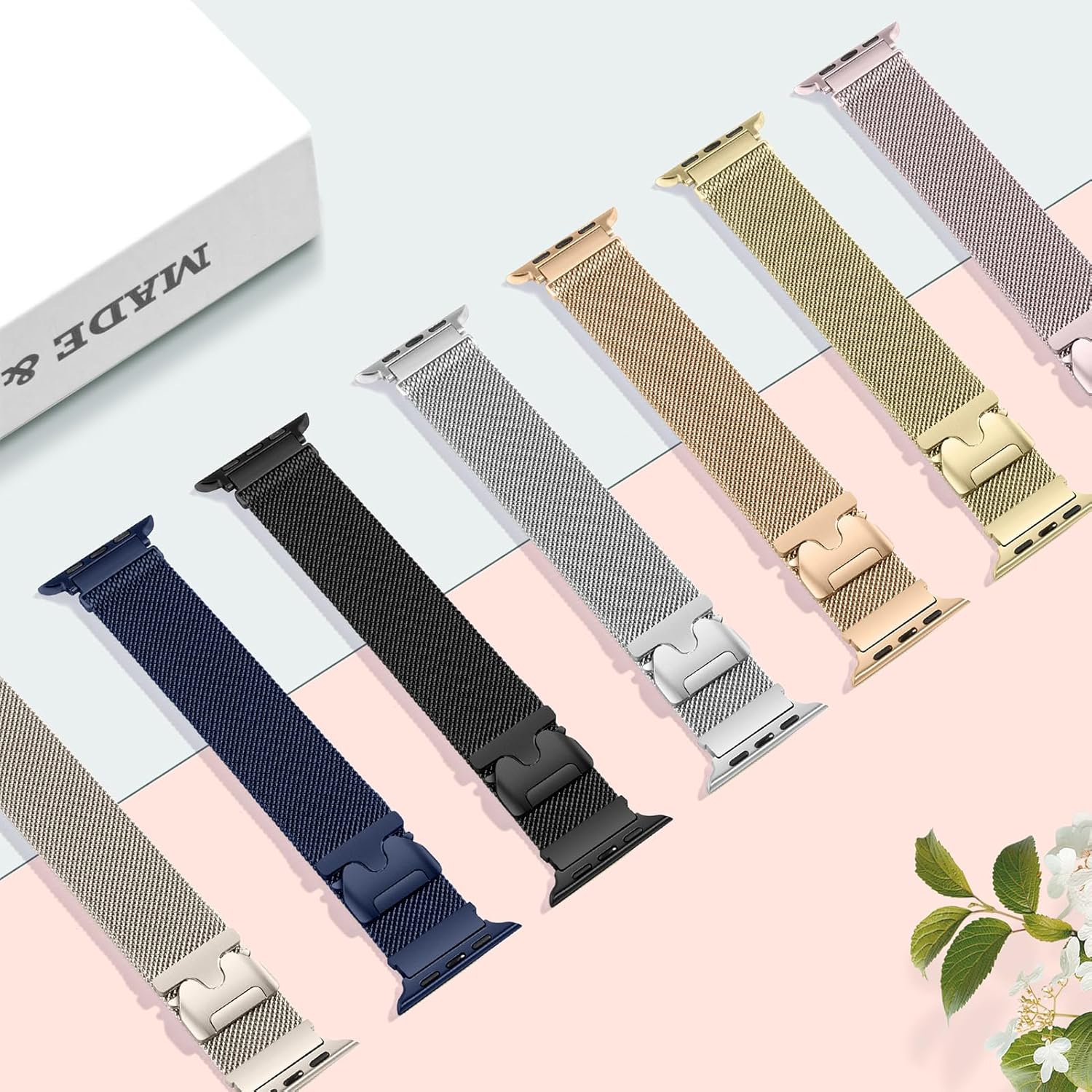 Stainless Steel Milanese Loop Strap Compatible with Apple Watch Band 38mm 40mm 41mm 42mm 44mm 45mm 46mm 49mm for Women Men,Magnetic Metal Wristband for iWatch Series 11 10 9 8 7 6 5 4 Ultra SE 3 2 1 - Image 3
