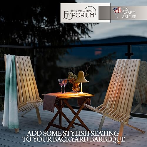 Miniatura 2 de Silla para exteriores, 1 unidad, 250 libras, silla plegable de madera para interiores y exteriores, para terraza, jardín, césped o comedor, silla