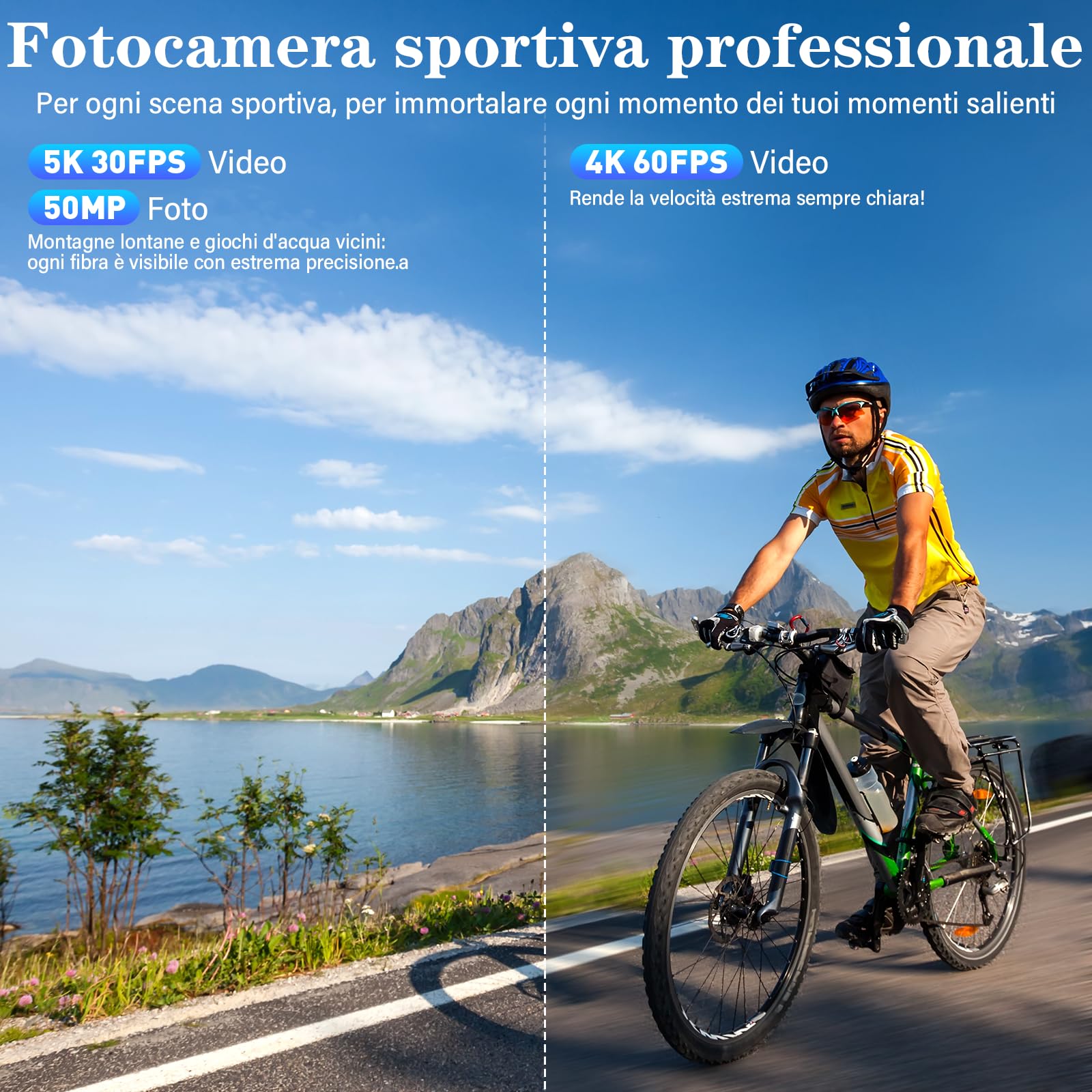 Action Cam 5K/4K 50MP Underwater Camcorder - Dettaglio