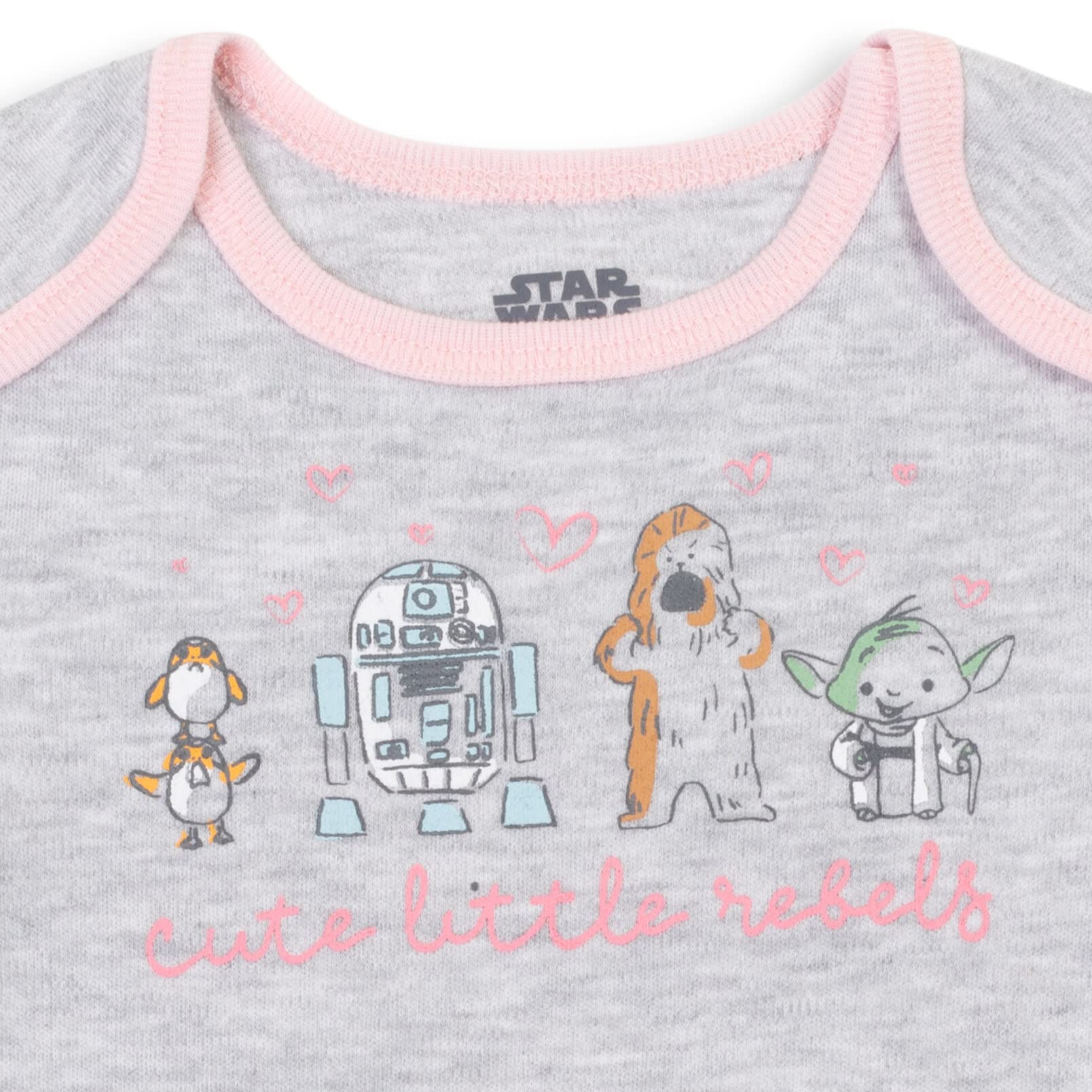 Star Wars The Mandalorian Baby Yoda Baby Girls 5 Pack Bodysuit Multicolor 0-3 Months
