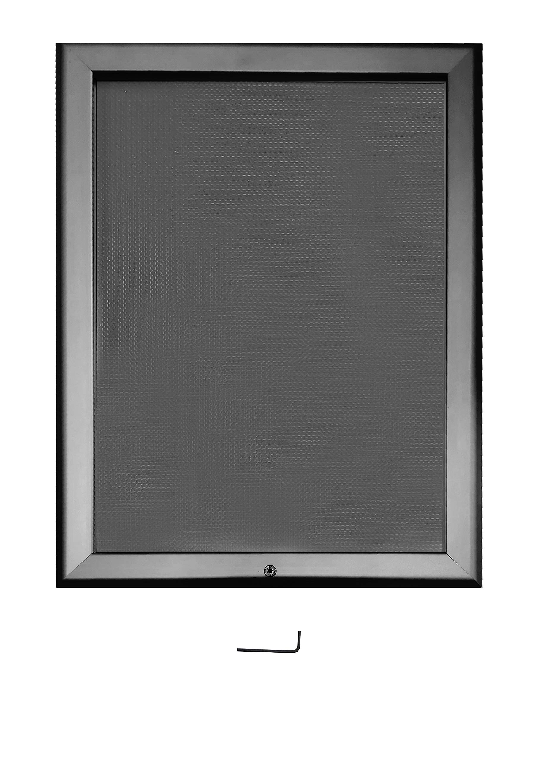 A3 Lockable Silver Black Blue White RED Mitered Snap Frames Aluminium Wall Posters Holder Click Frame Picture Clip Display Retail Wall Notice Boards (Black)